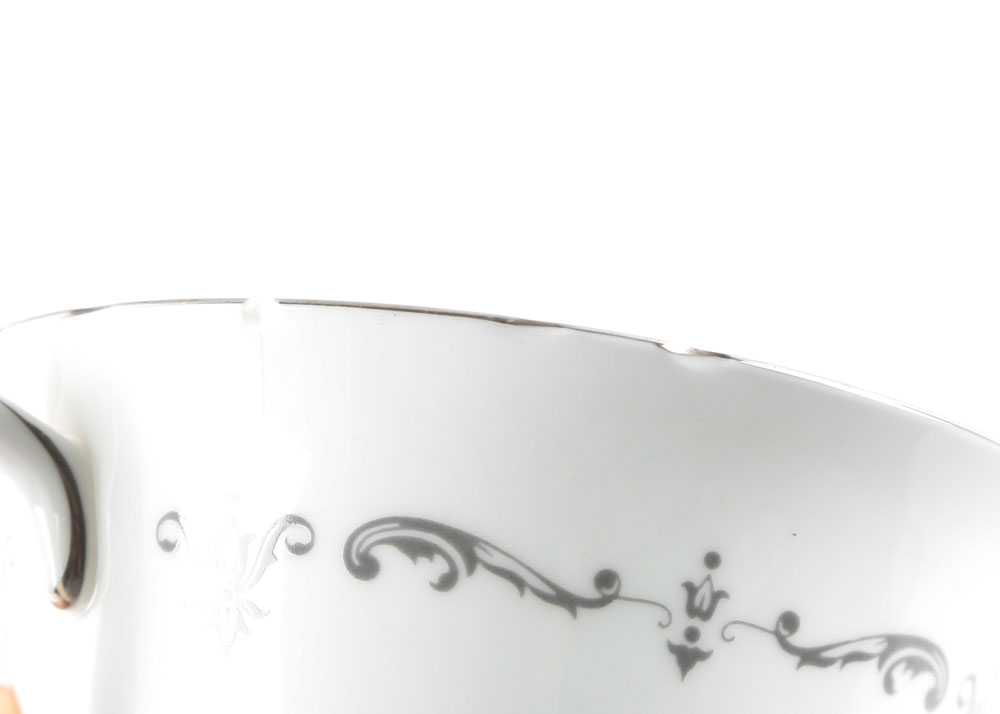 Vintage Royal Worcester "Silver Chantilly" Bone China