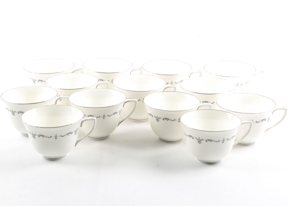 Vintage Royal Worcester "Silver Chantilly" Bone China