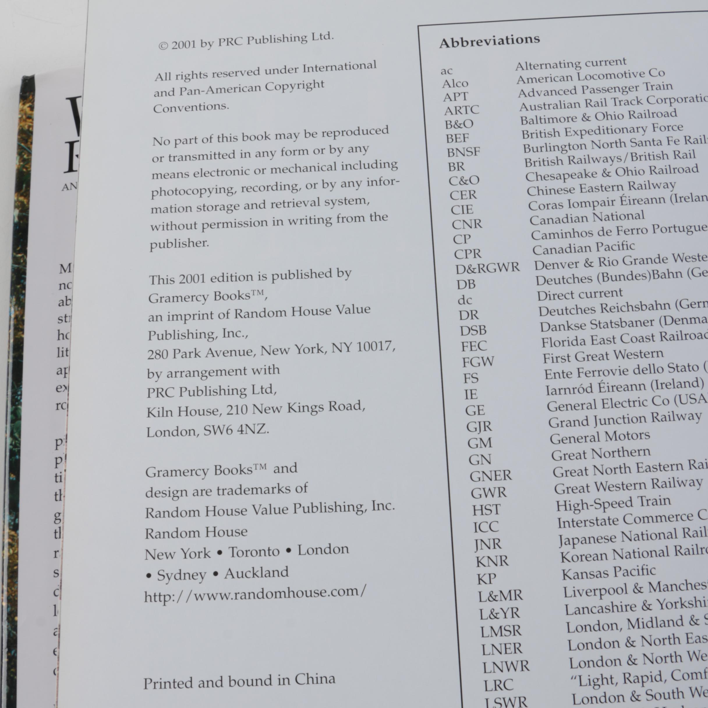 Books on World Railways including First Edition "The Impossible Railway"