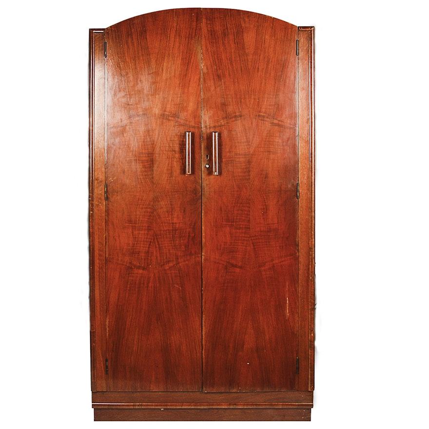 Art Deco Walnut Armoire