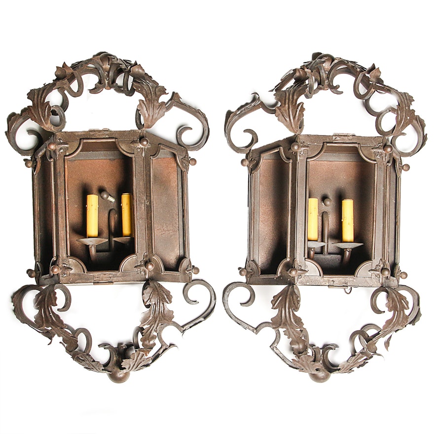 Ornate Scrolling Foliate Sconces