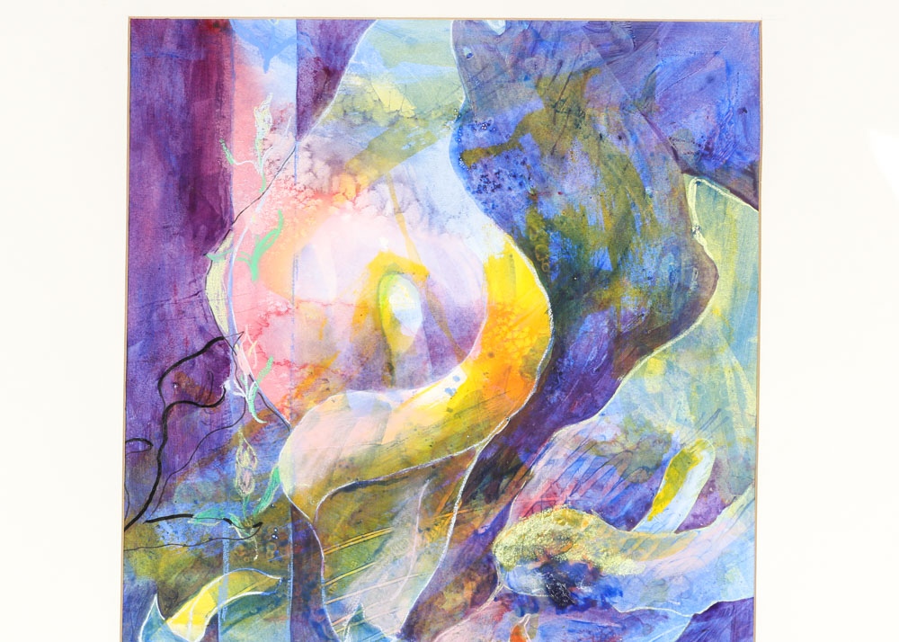 Vae Hamilton Mixed Media Collage of a Lily