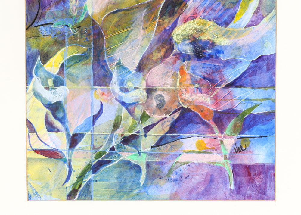 Vae Hamilton Mixed Media Collage of a Lily