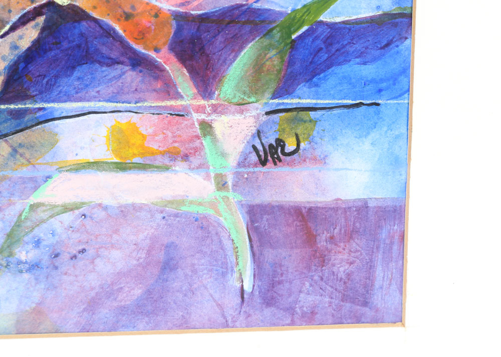 Vae Hamilton Mixed Media Collage of a Lily