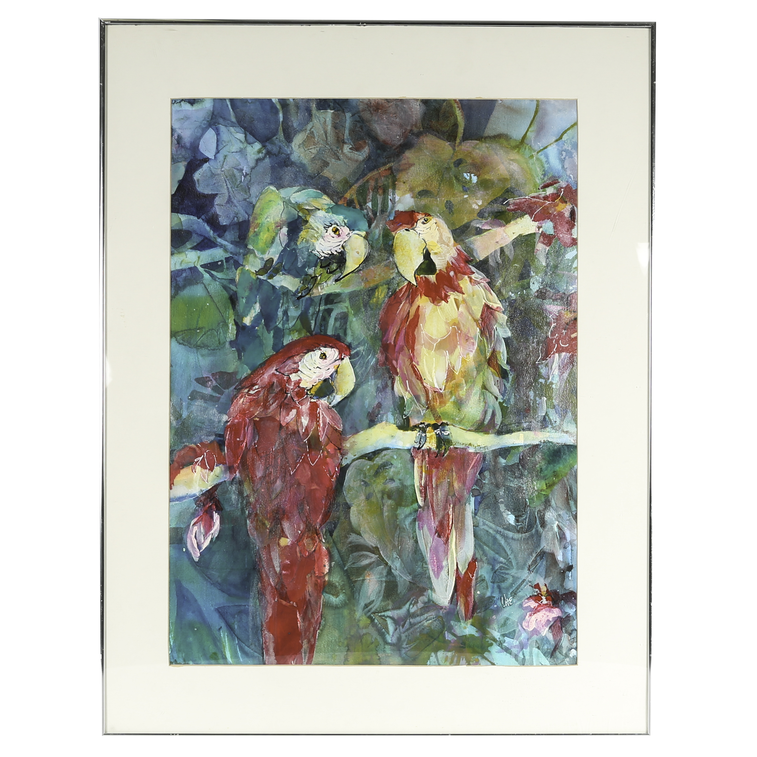 Vae Hamilton Mixed Media Artwork of Parrots