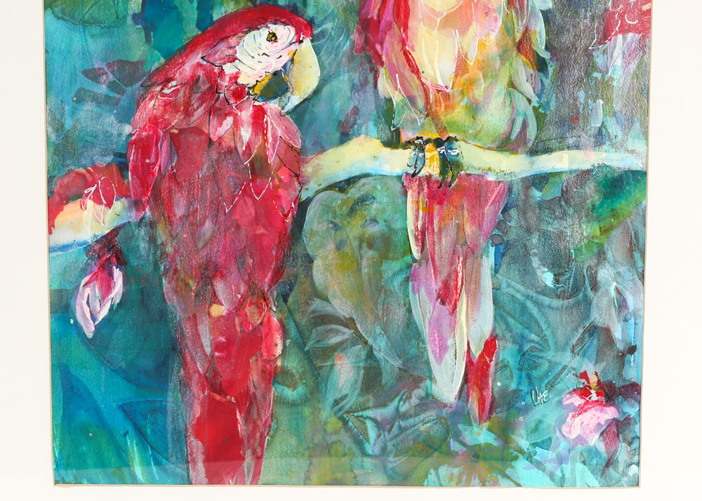 Vae Hamilton Mixed Media Artwork of Parrots