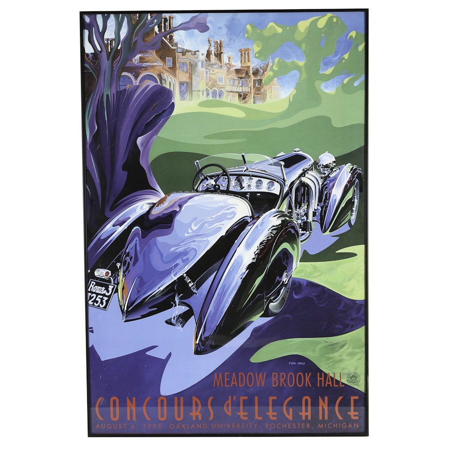 1995 Meadow Brook Hall Concours d'Elegance Poster after Tom Hale