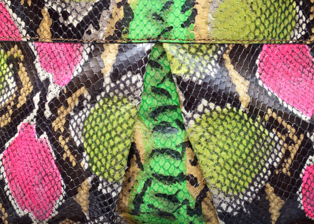 Brahmin Louise Rose Anaconda Print Shoulder Tote