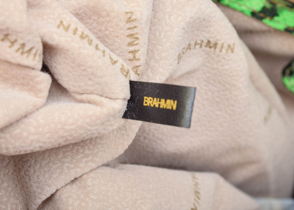 Brahmin Louise Rose Anaconda Print Shoulder Tote