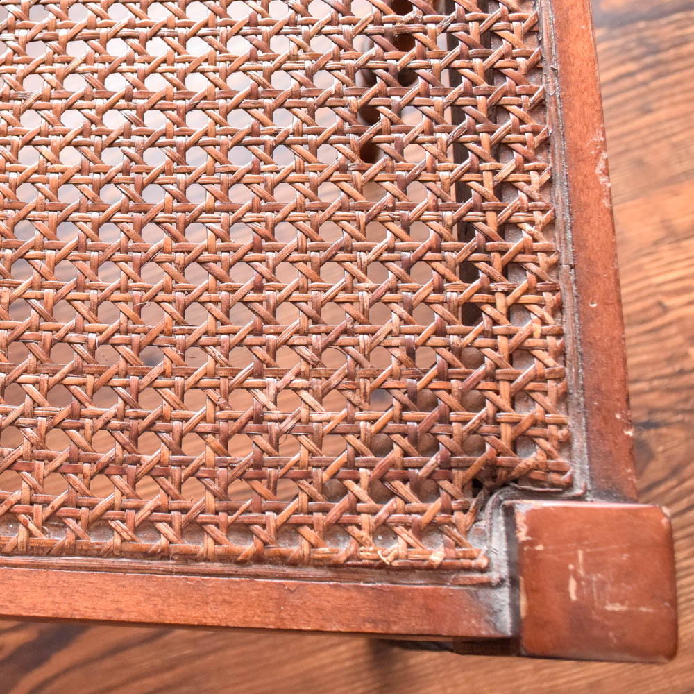 Mid Century Modern Style Cane Seat Bench