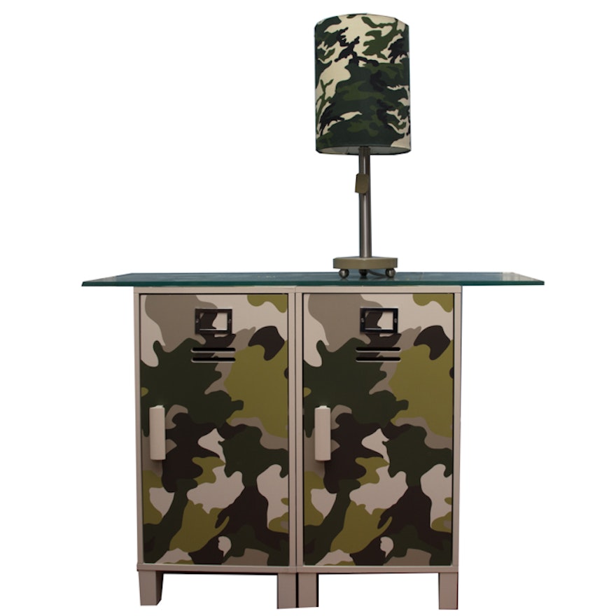 Camouflage Table and Lamp