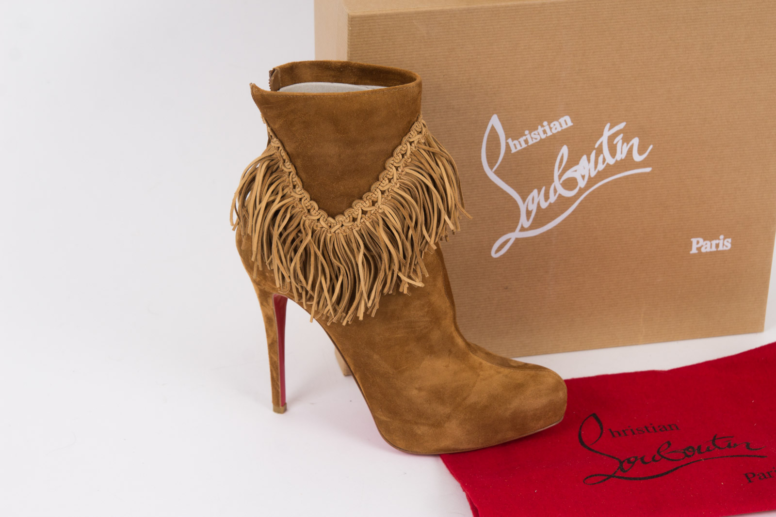 Christian Louboutin Suede Royal Ankle Boots