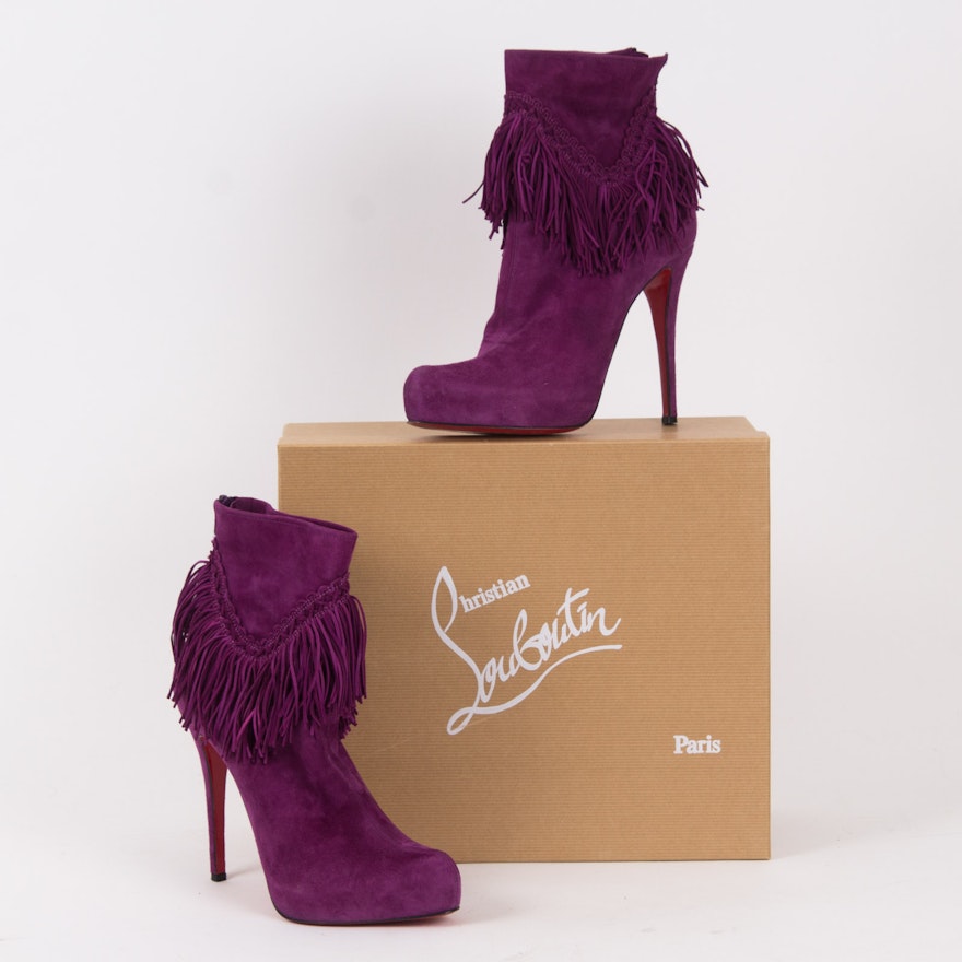 Christian Louboutin Rom Suede Ankle Boots