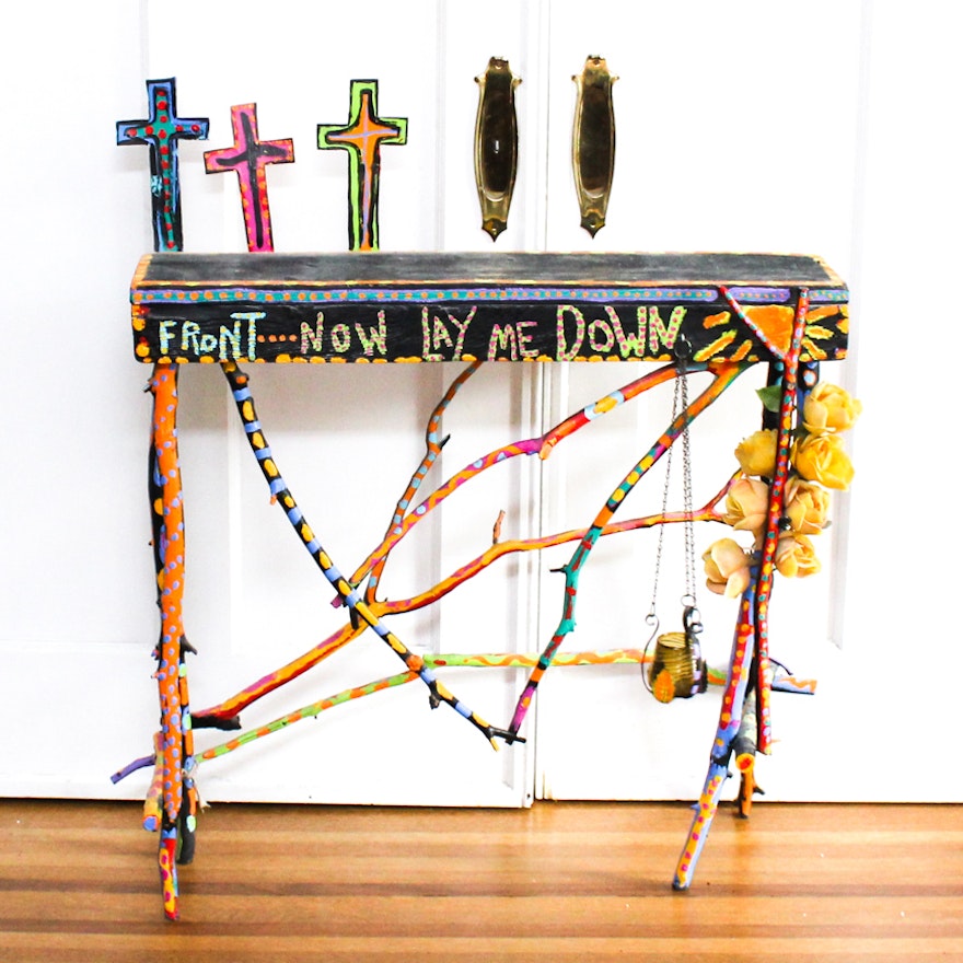 Folk Art Console Table