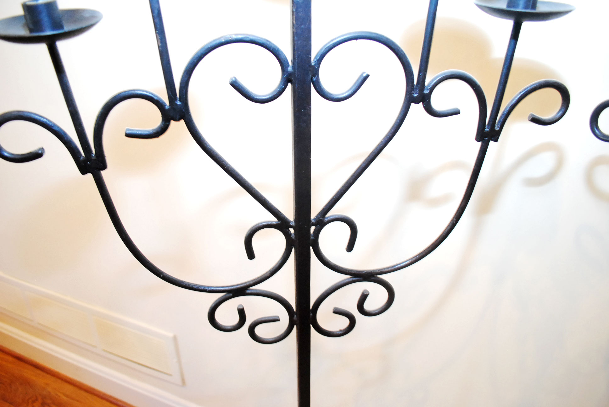 Wrought Iron Floor Stand Candelabras