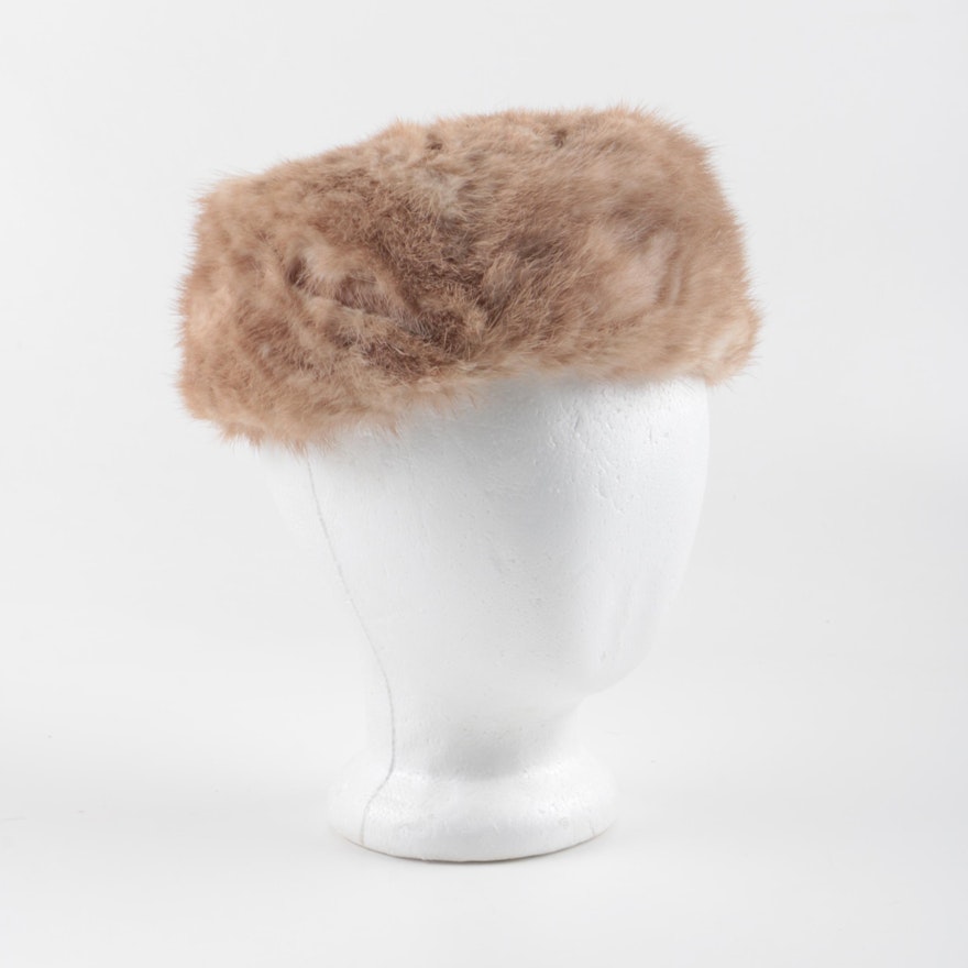 Vintage Mink Fur Caplet Hat