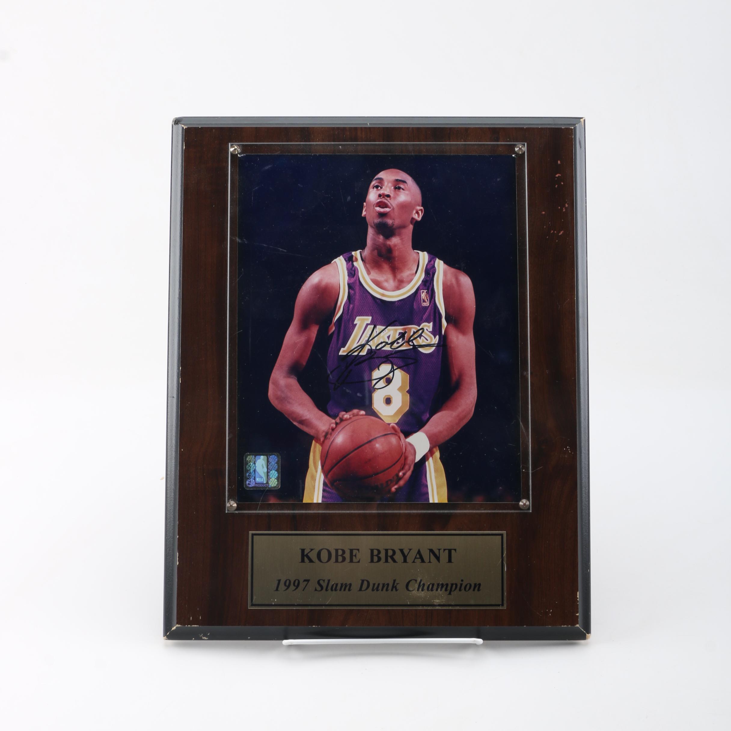 "1997 Slam Dunk Champion" Autographed Kobe Bryant Photograph