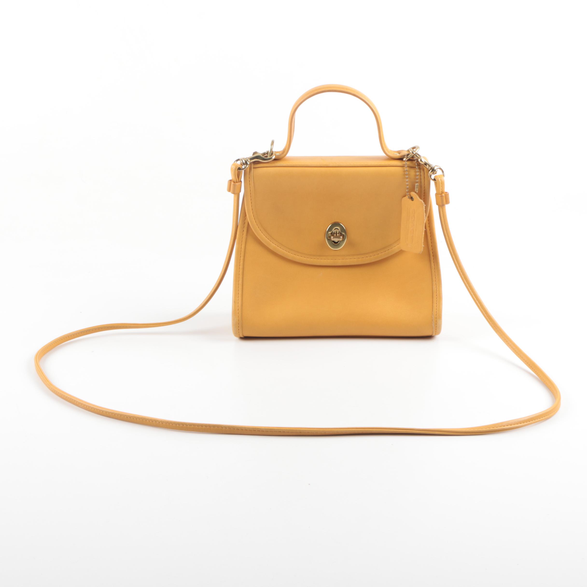 Coach Mustard Yellow Leather Regina Crossbody Bag