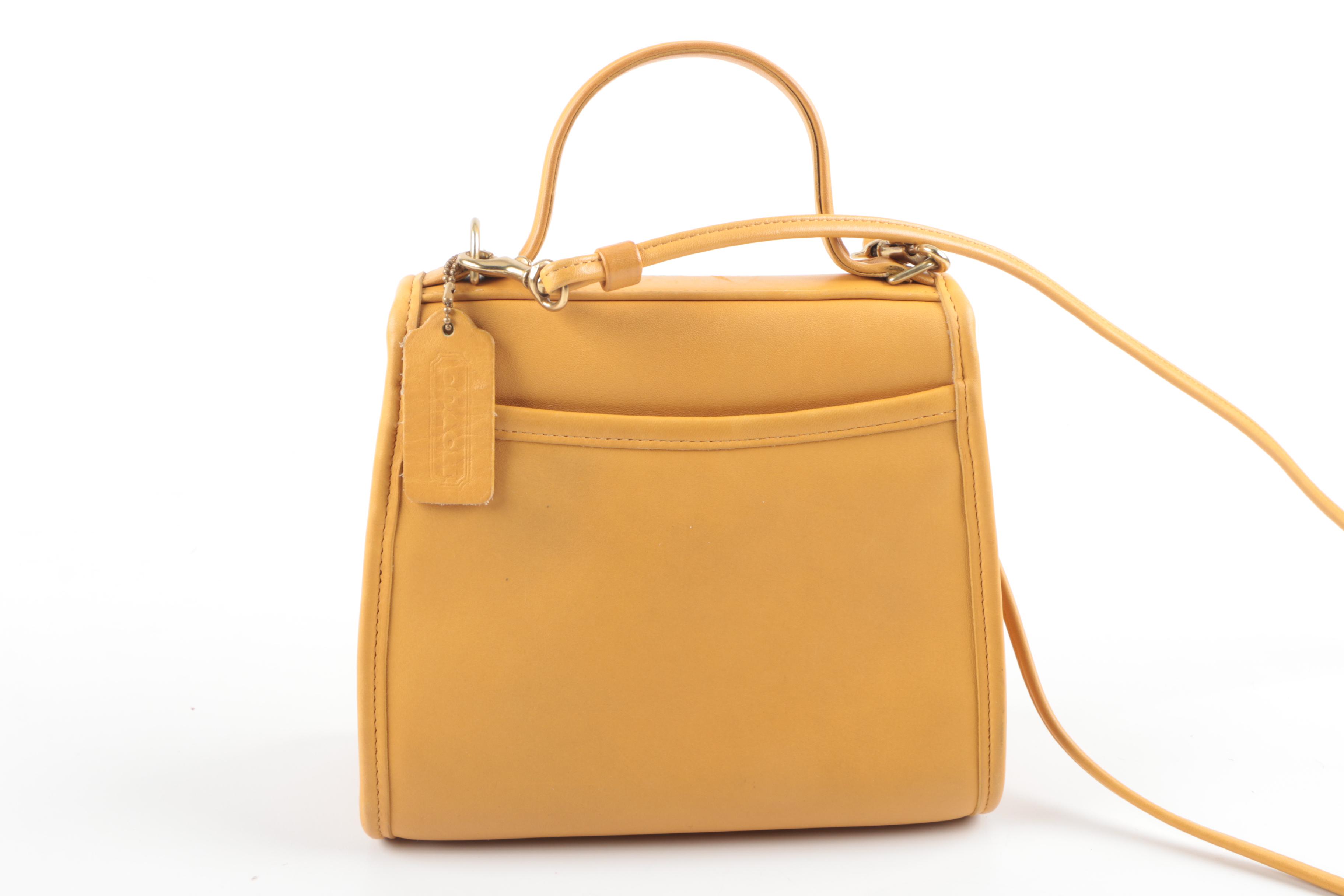 Coach Mustard Yellow Leather Regina Crossbody Bag