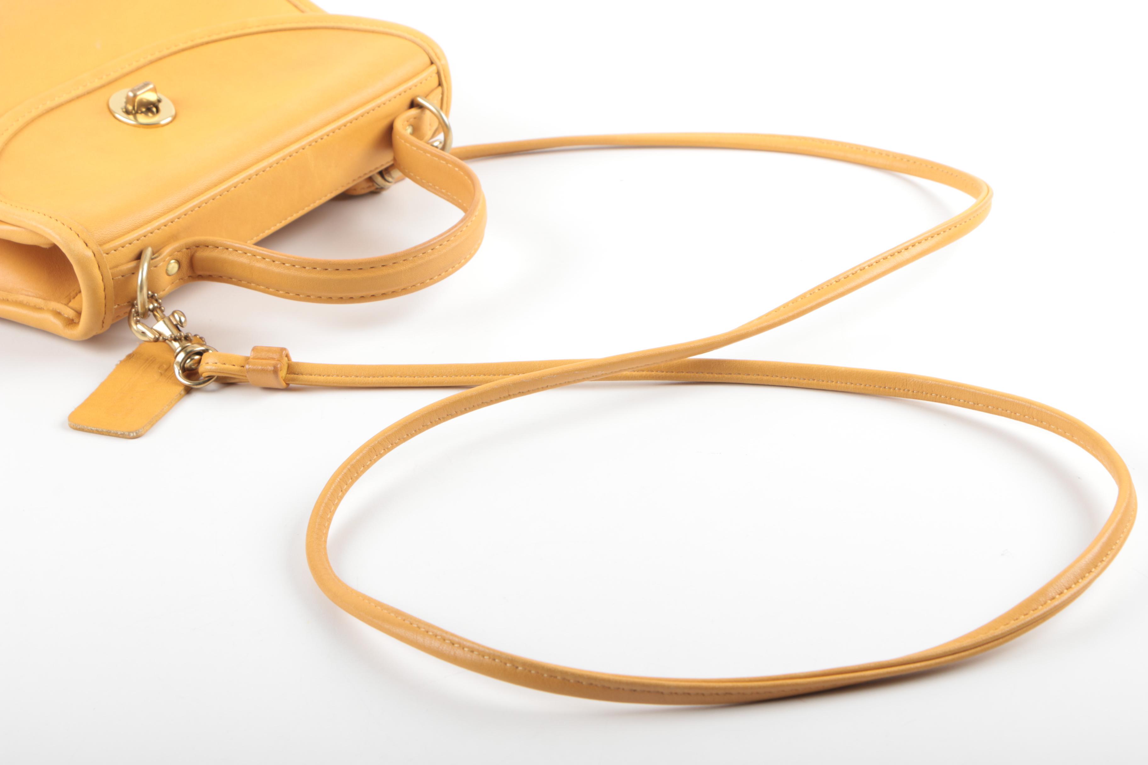 Coach Mustard Yellow Leather Regina Crossbody Bag
