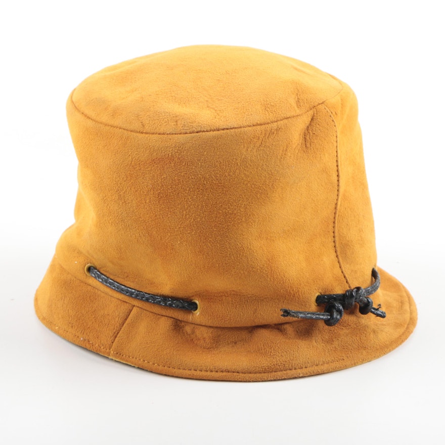 Vintage Mustard Suede Bucket Hat