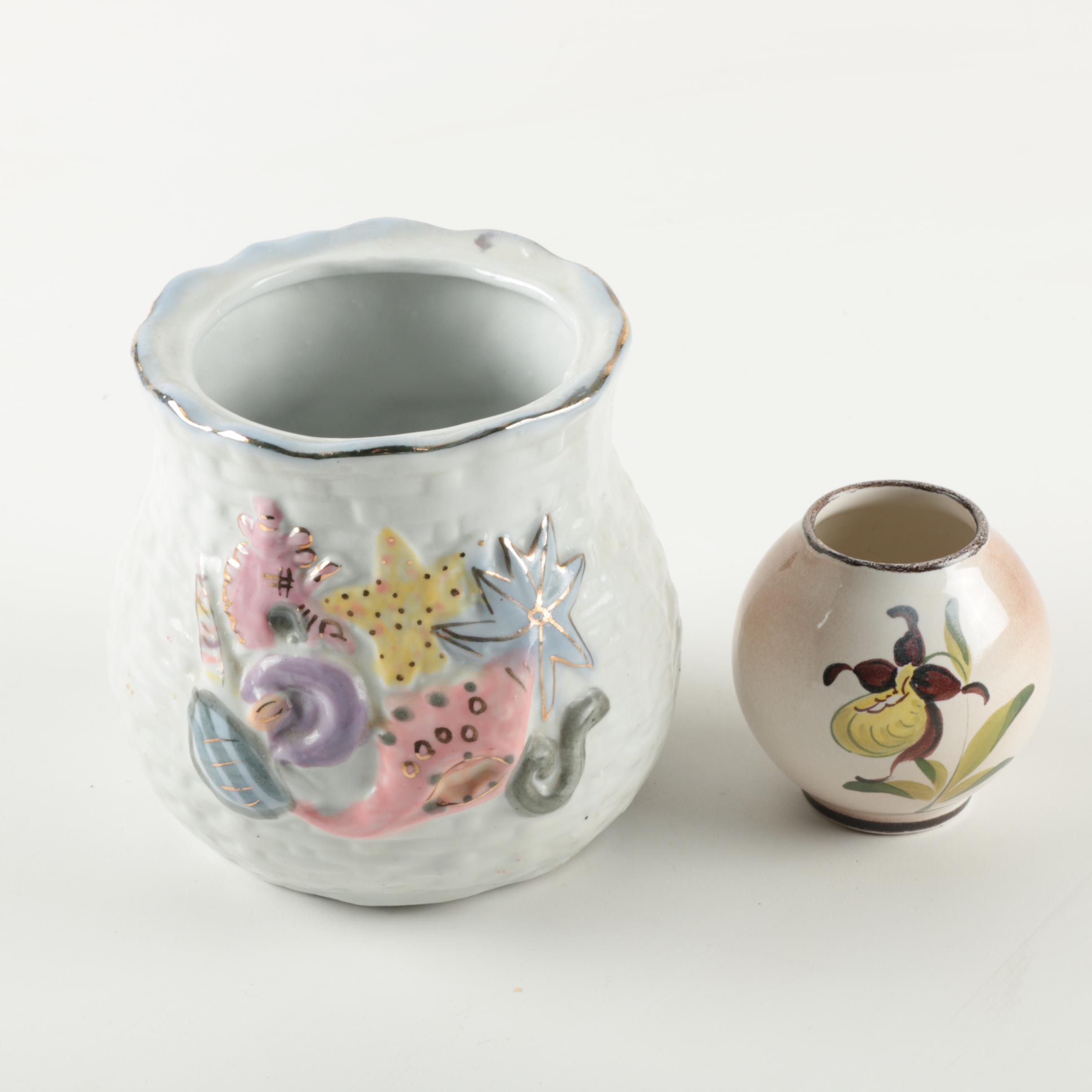 Vintage Swiss and Chinese Ceramic Vases