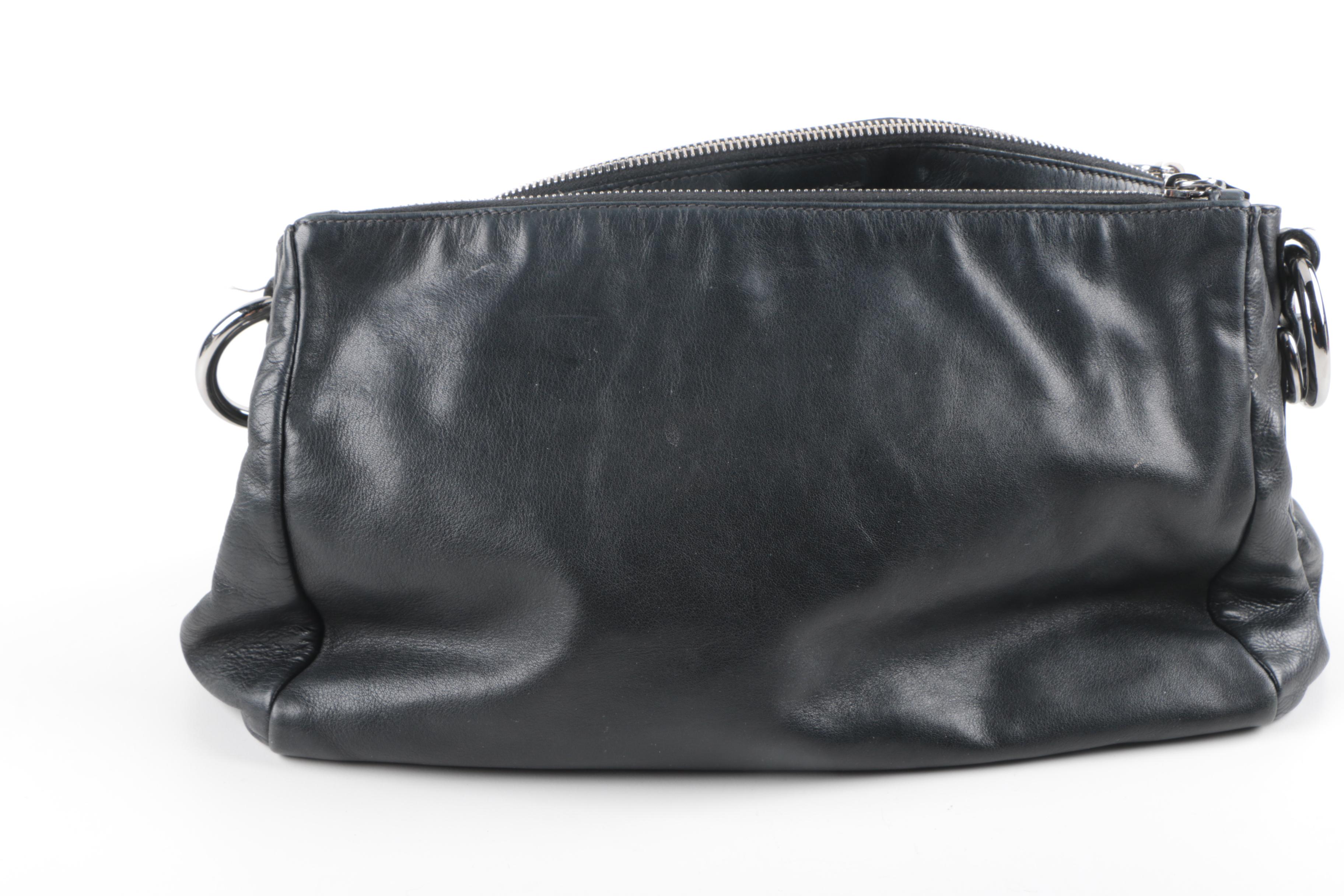 Prada Black Leather Shoulder Bag