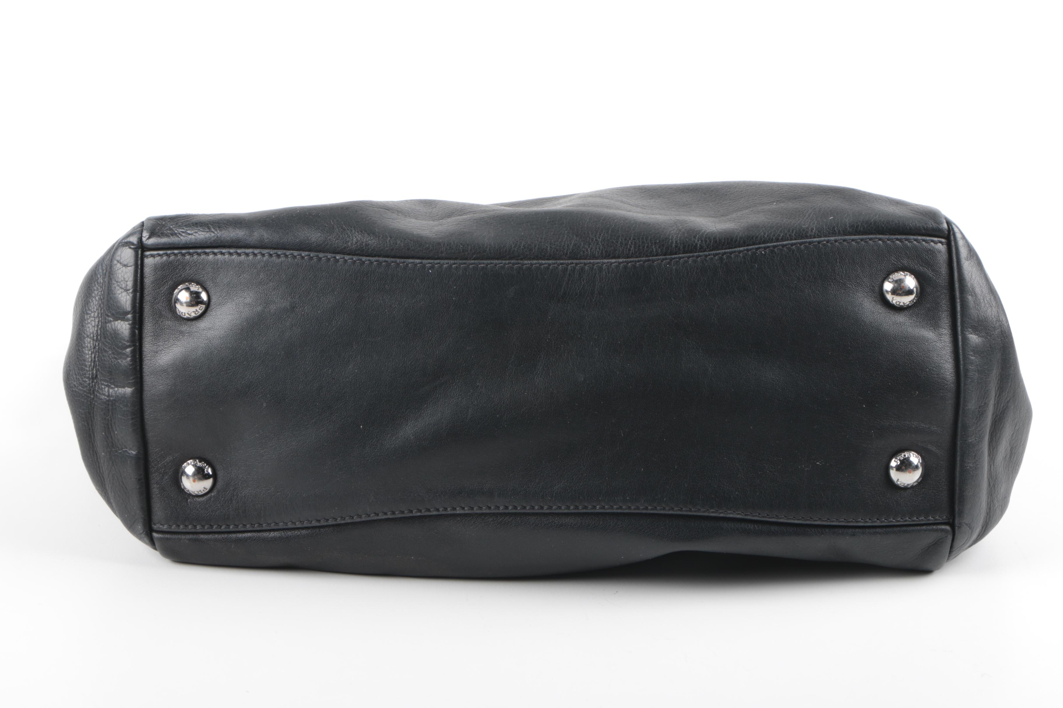 Prada Black Leather Shoulder Bag