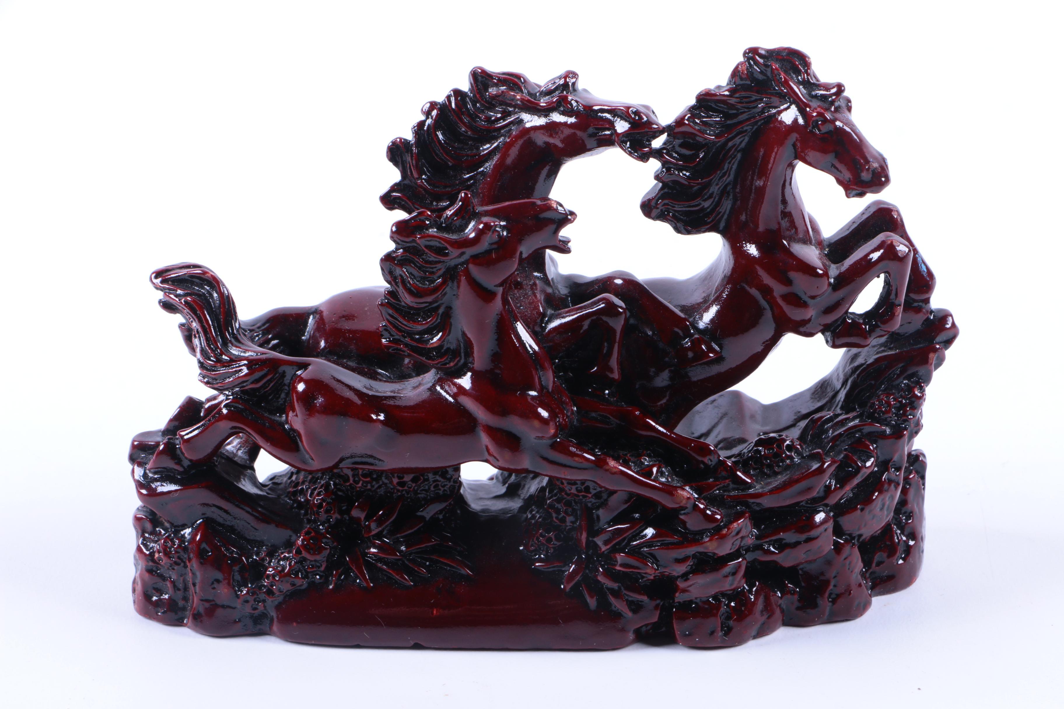 Red Asian Inspired Figurines