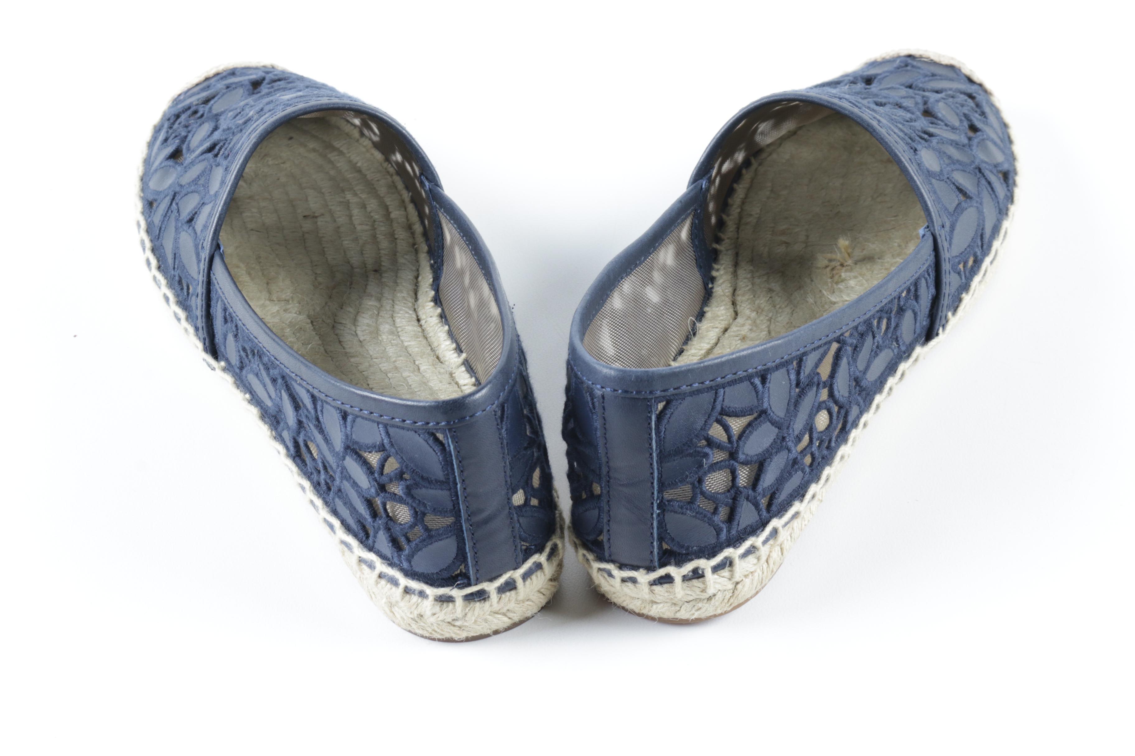 Tory Burch Textile and Leather Espadrilles