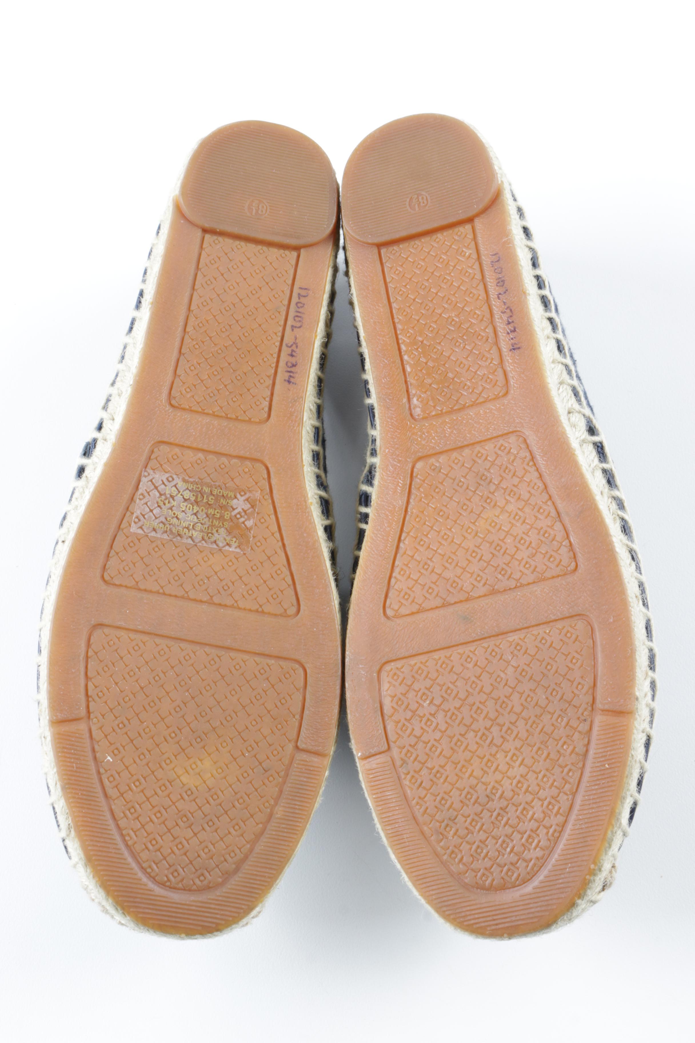 Tory Burch Textile and Leather Espadrilles