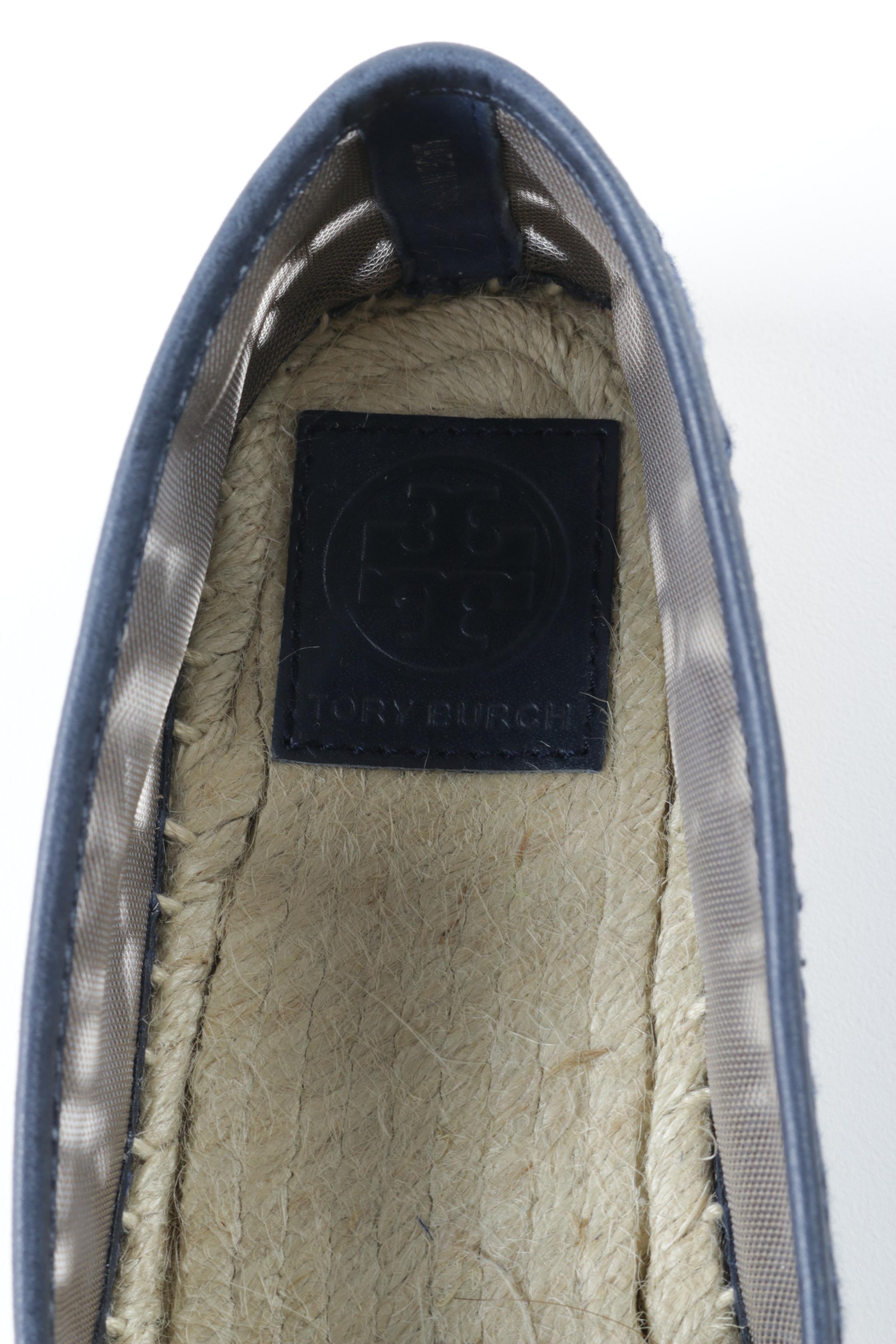 Tory Burch Textile and Leather Espadrilles