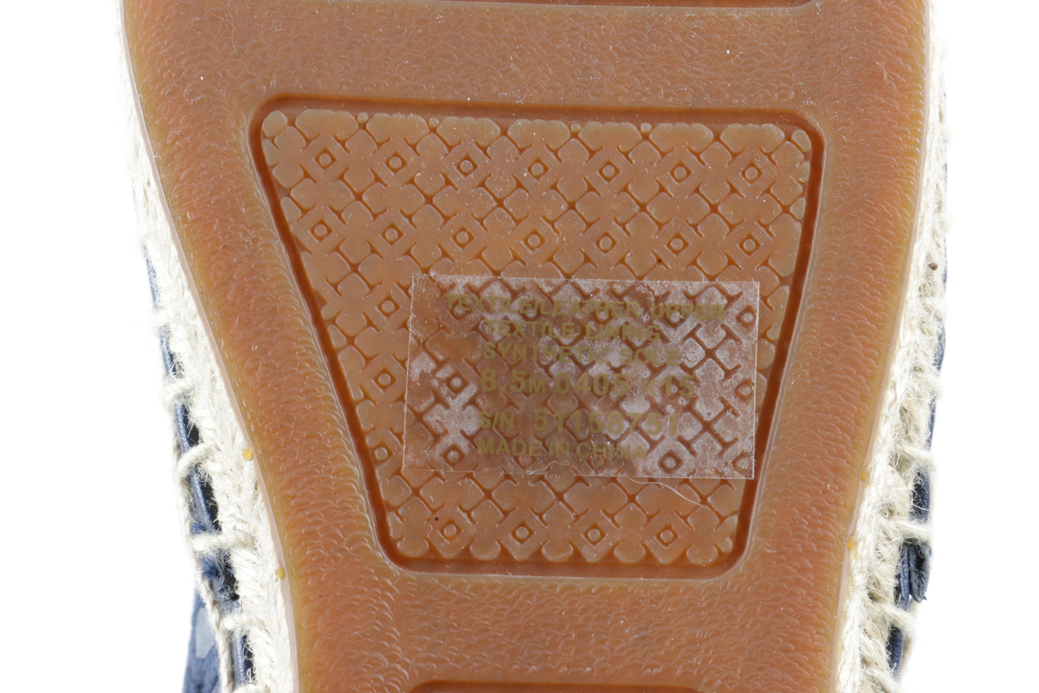 Tory Burch Textile and Leather Espadrilles