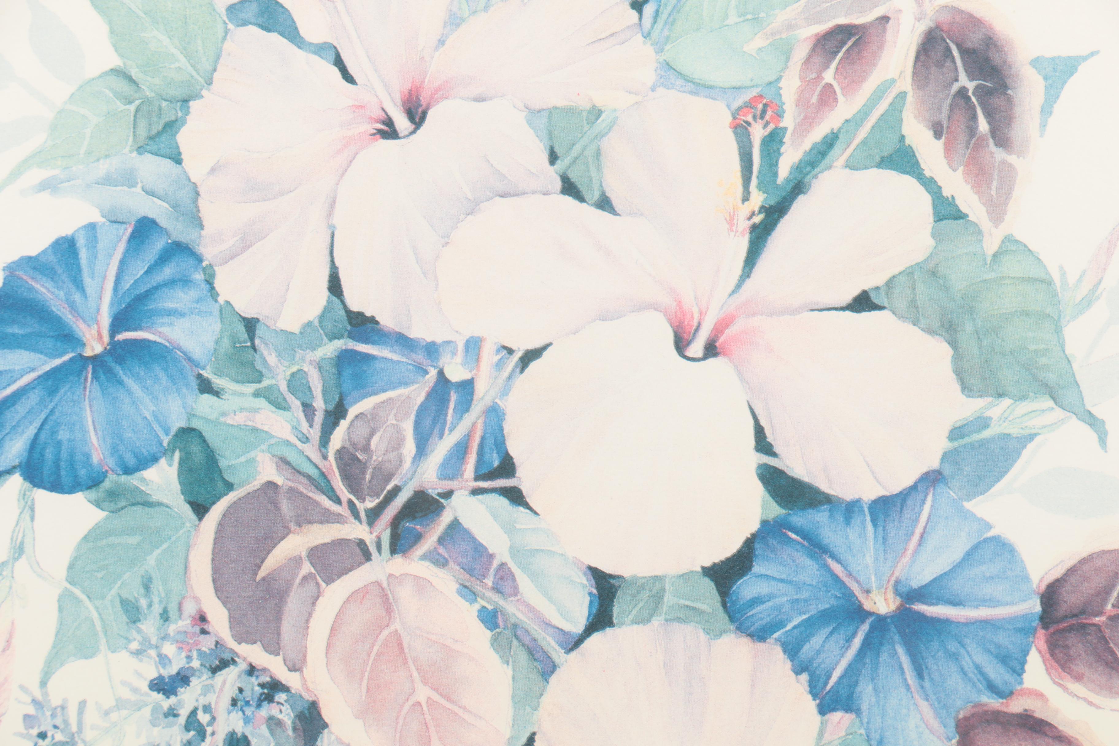 Carole Holding Printer's Proof Reproduction Print "Bermuda Hibiscus + Rosemary"