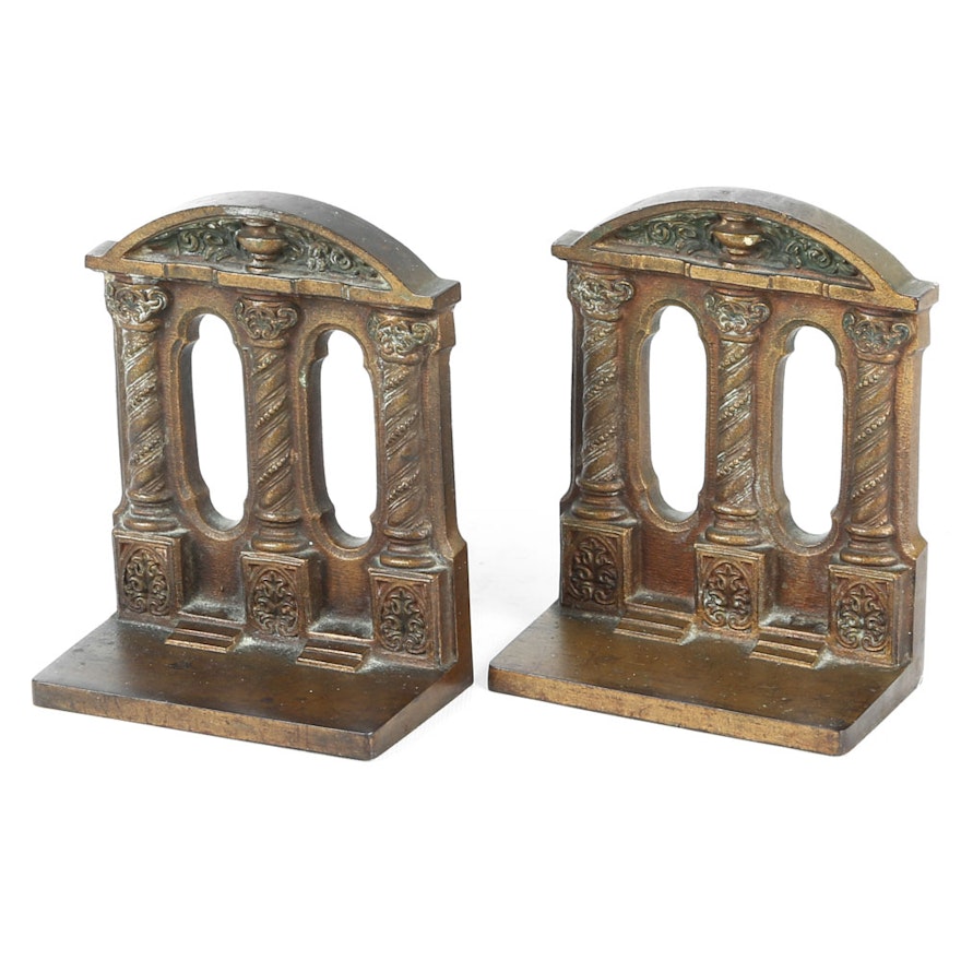 Bradley & Hubbard Moorish Al Hambra Columns Cast Iron Bookends