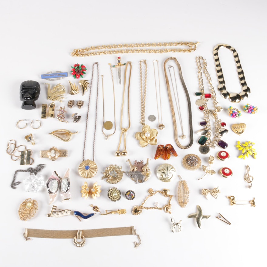 Vintage Costume Jewelry Collection Including Christian Dior