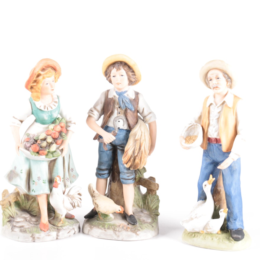 Porcelain Farmer Figurines