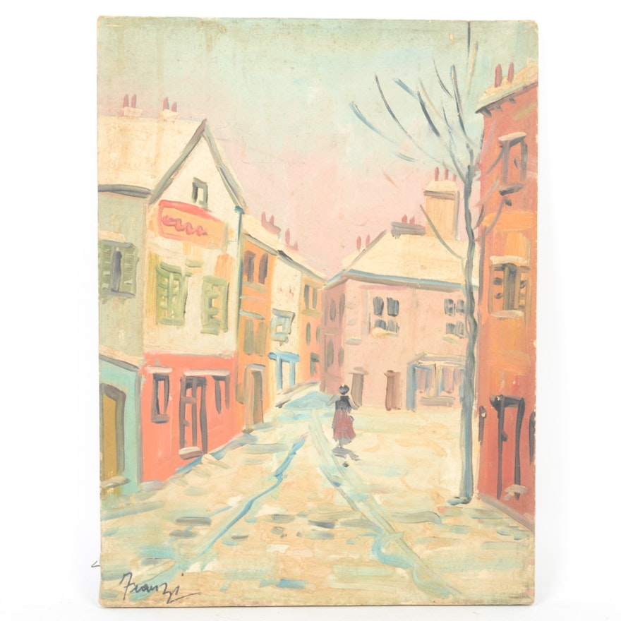 Franzi Oil on Canvas Townscape Painting