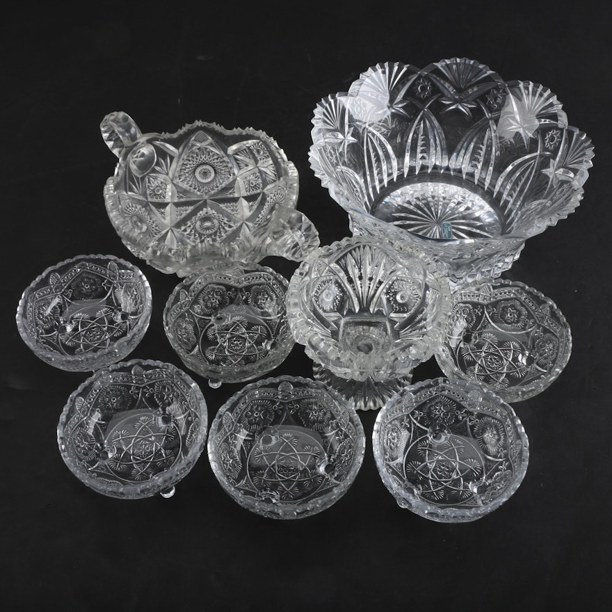 Pressed Crystal and Glass Tableware Featuring J. G. Durand