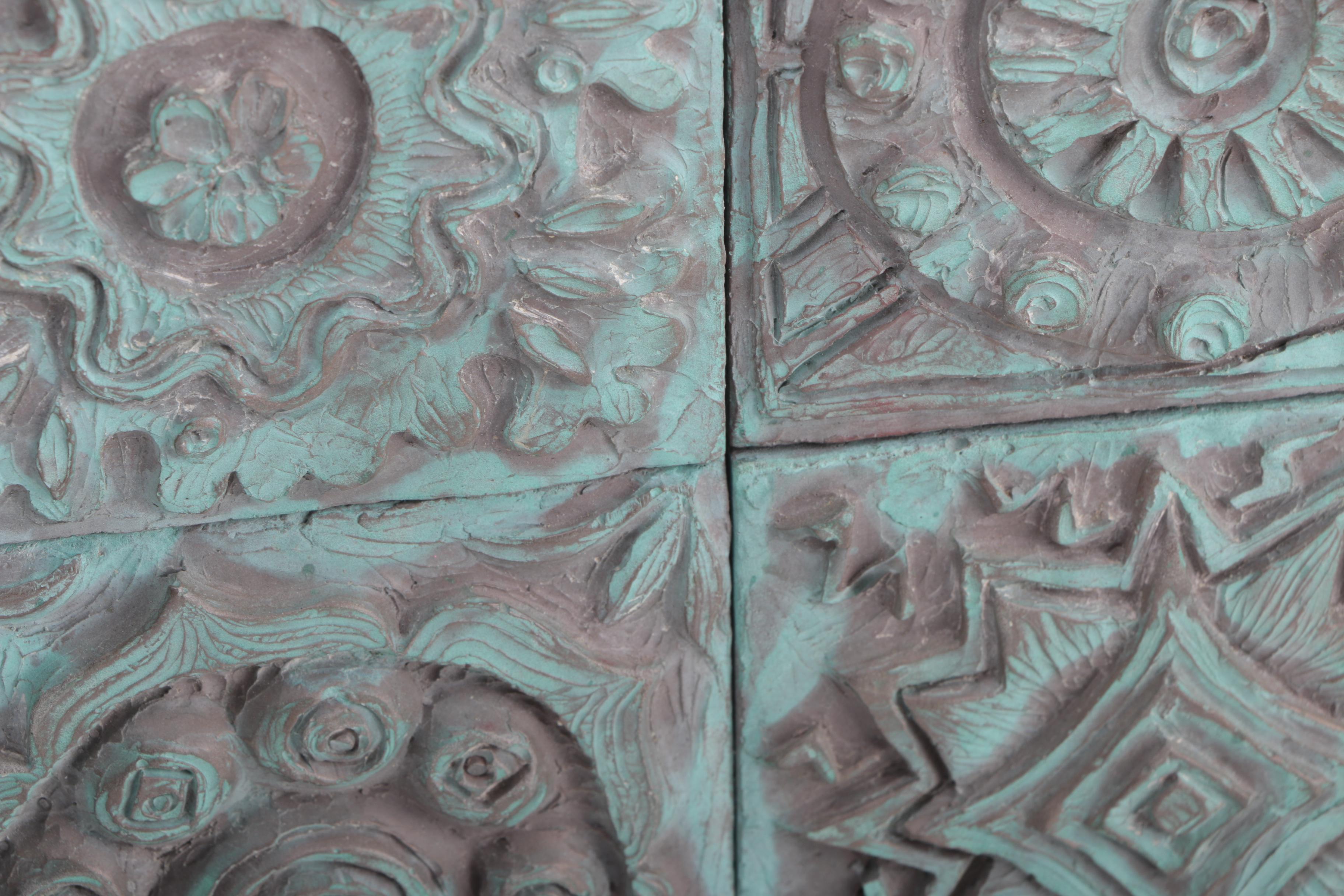 Signed Lynne Feinberg Decorative Tile Wall Hangings