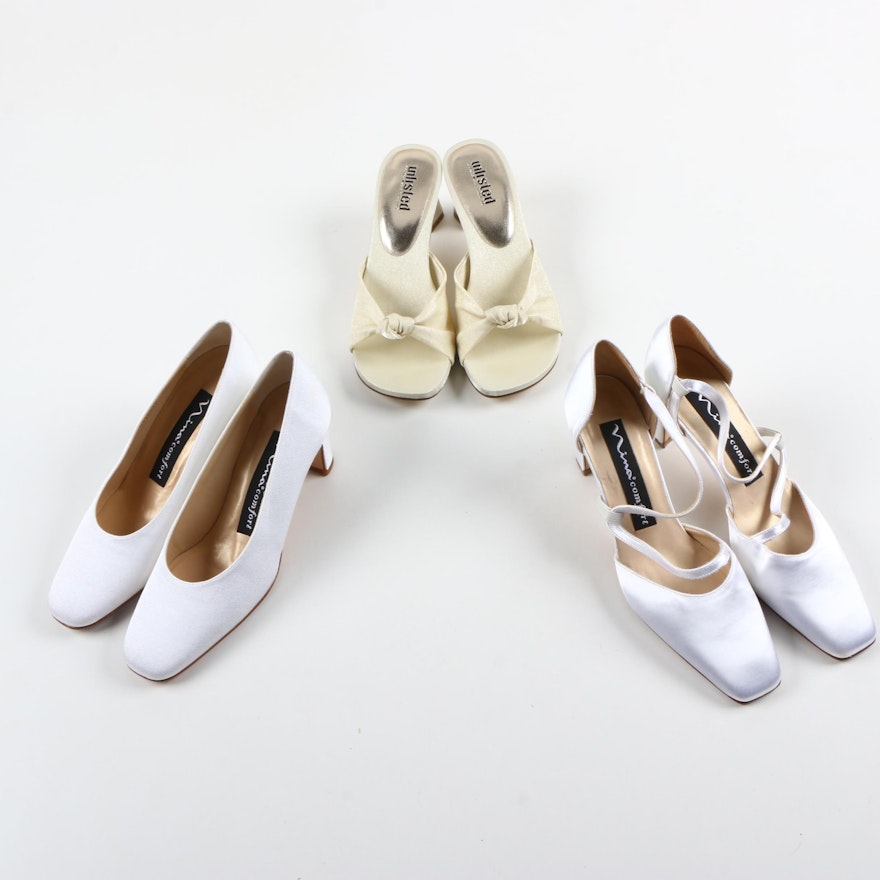 Women's White and Ivory Heels