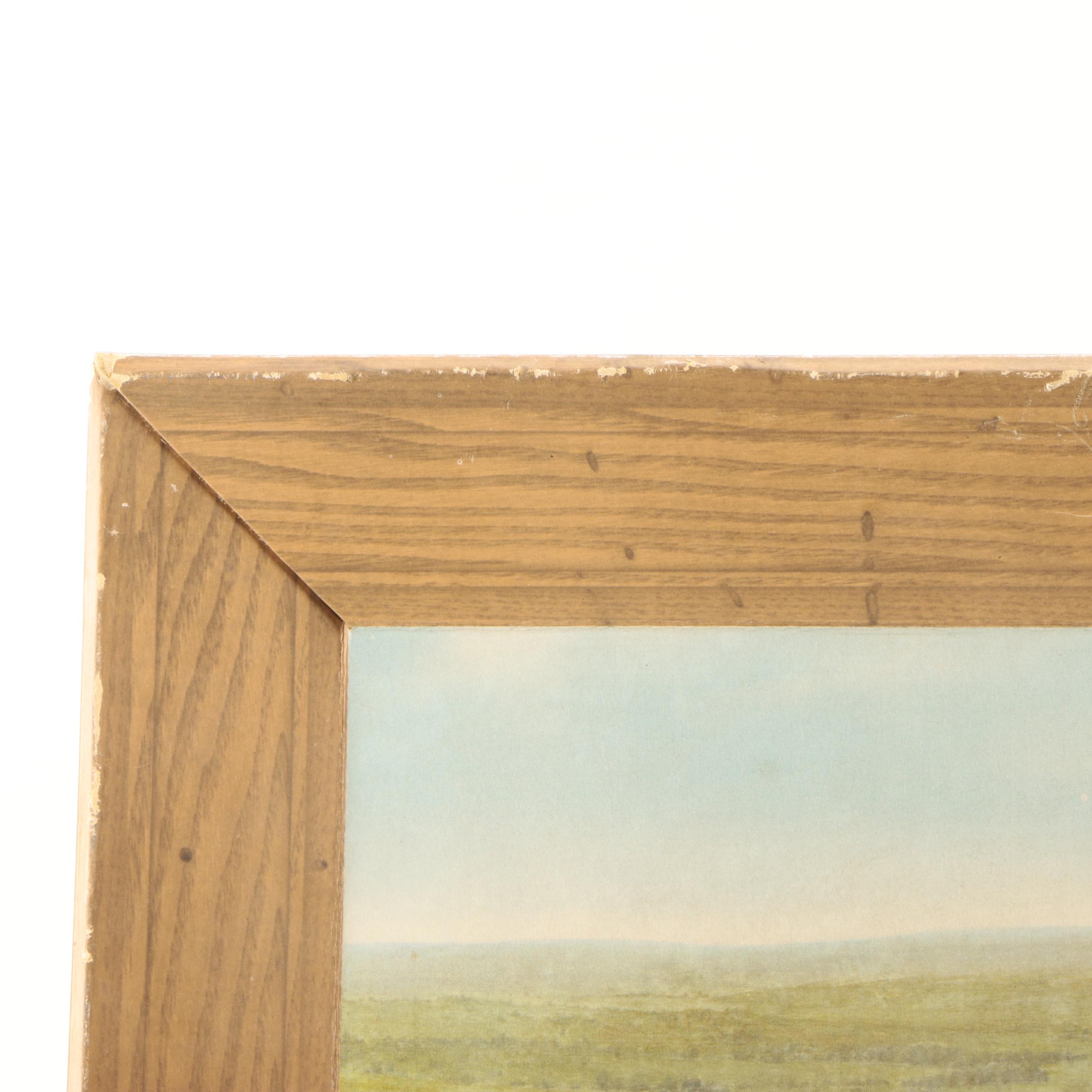 1952 Budweiser Reproduction Otto Becker's "Custer's Last Fight" Framed Painting