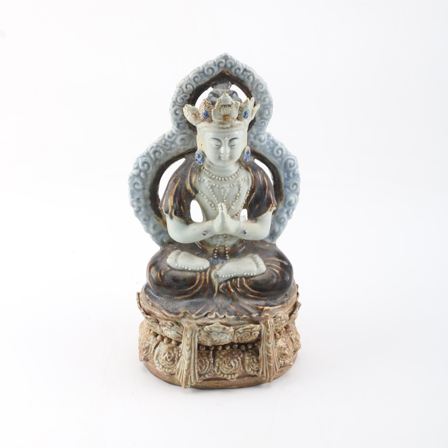 Chinese Ceramic Buddhist Figurine