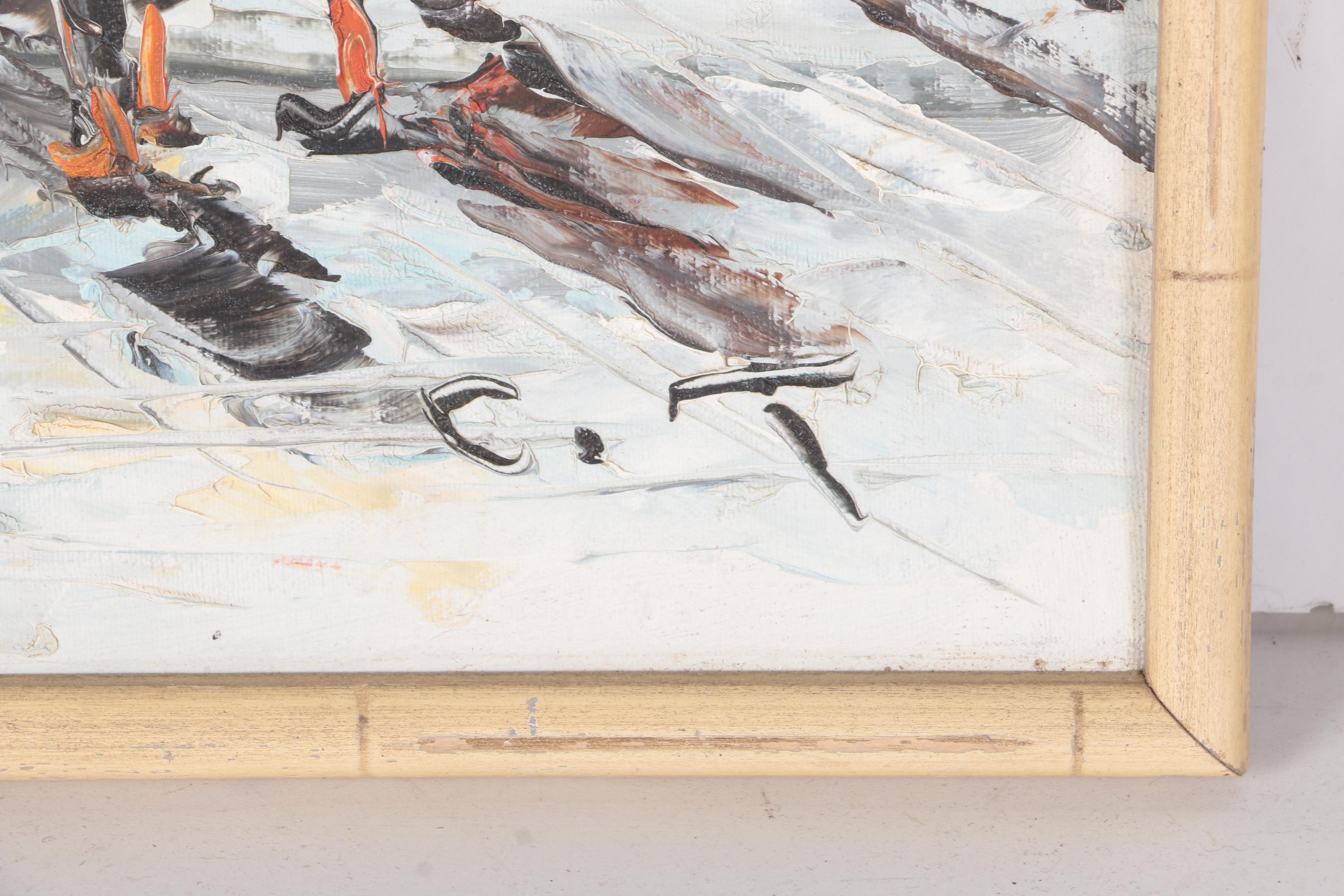 Oil Painting on Canvas of an East Asian Street Scene