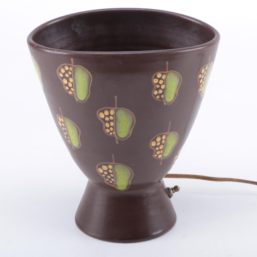 Mid Century Modern Italian Pottery Table Lamp
