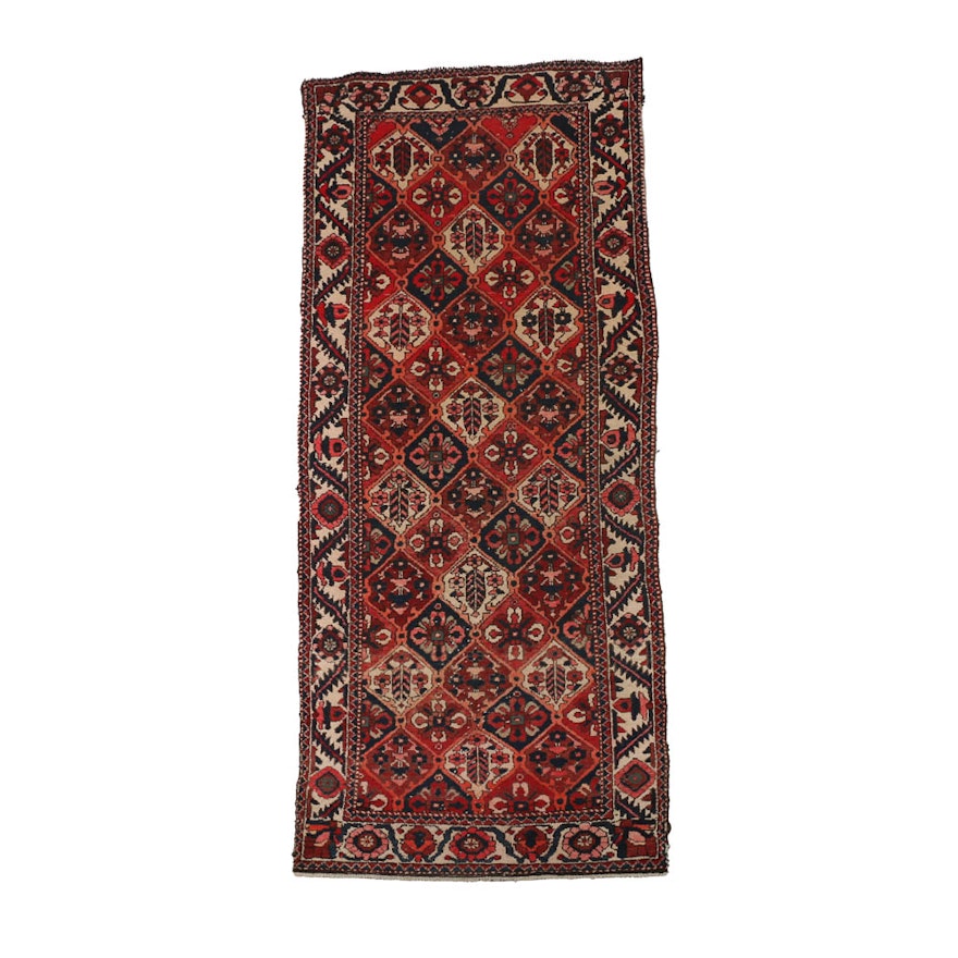 Vintage Hand-Knotted Caucasian Wool Area Rug