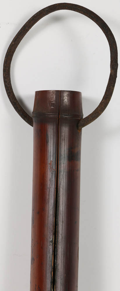 Japanese Jizai Kagi Kettle Hook of Carved Wooden Fish