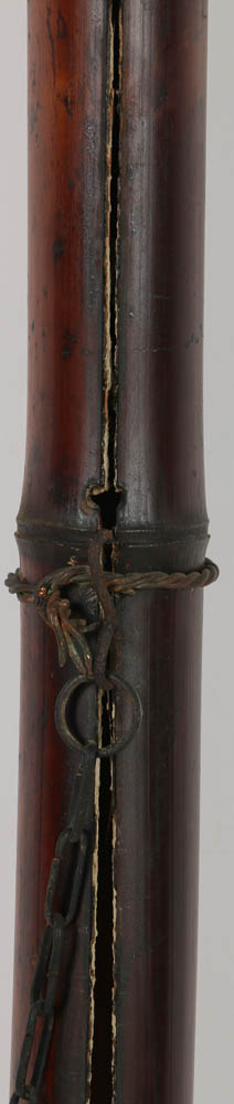 Japanese Jizai Kagi Kettle Hook of Carved Wooden Fish