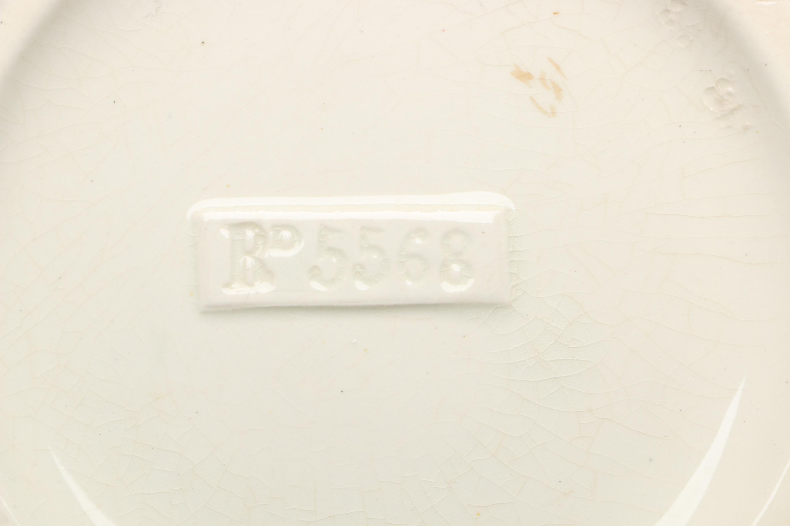 Antique Furnivals "Cashmere" Pitcher, Basin, and Shaving Set