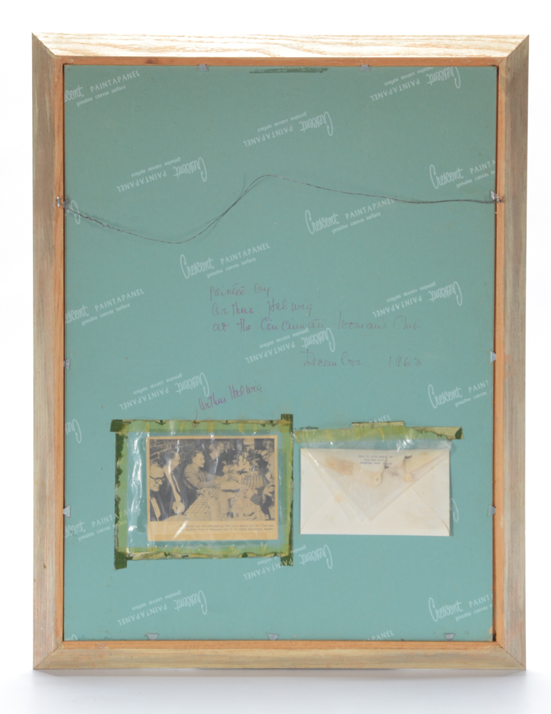 Oil Painting on Academy Board Attributed to Arthur Helwig